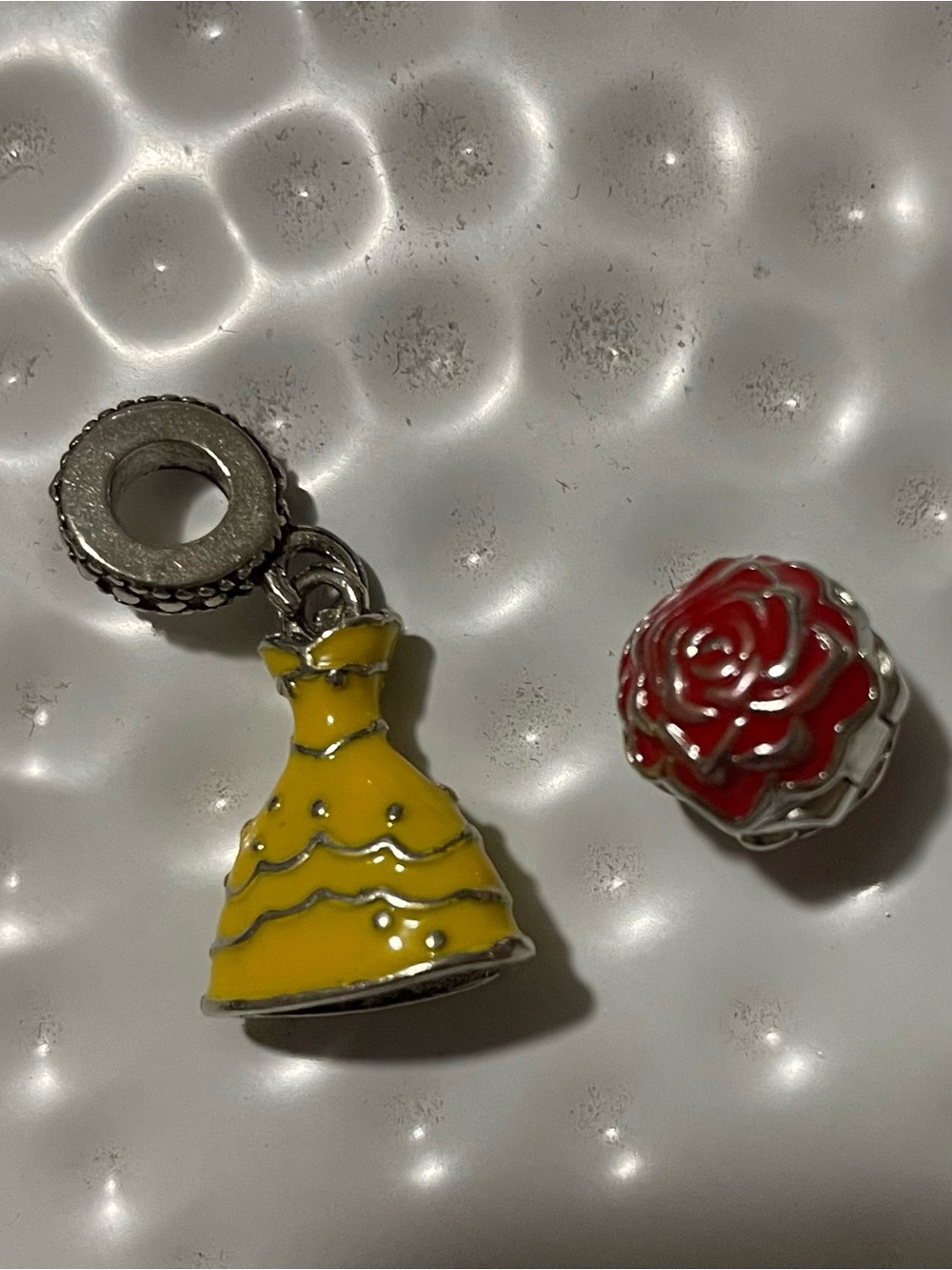 Set of Beauty and the Beast Pandora style charms